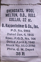 Quatermaster label detail.