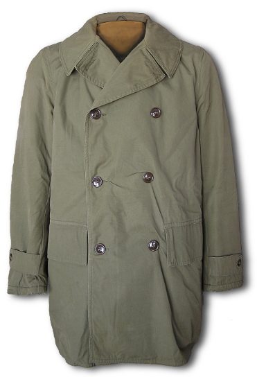 Olive Drab Mackinaw Coat Spec 252A front view