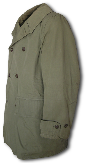 Olive Drab Mackinaw Coat Spec 252A Side View