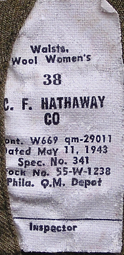 Quartermaster label detail