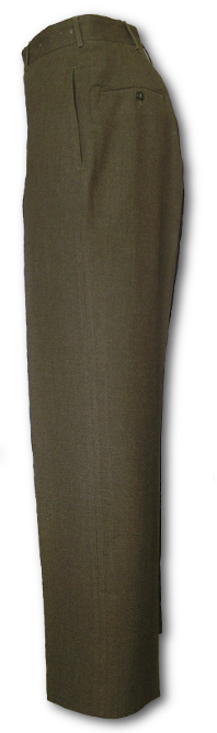 Special 18 oz. Olive Drab 33 Serge Wool Field Trousers Spec. 353B side View