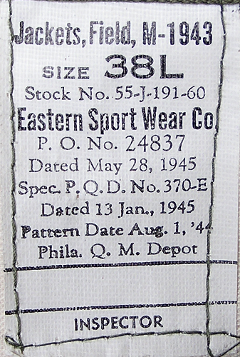 Quartermaster Label Detail.