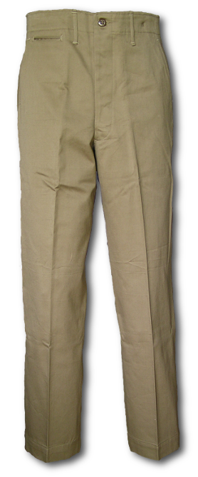 Special Khaki Cotton Trousers Spec. 6-254 Front View.