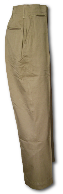 Special Khaki Cotton Trousers Spec. 6-254 Side View.