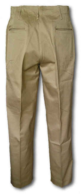 Special Khaki Cotton Trousers Spec. 6-254 Back View.
