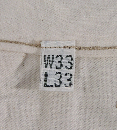 Size label detail