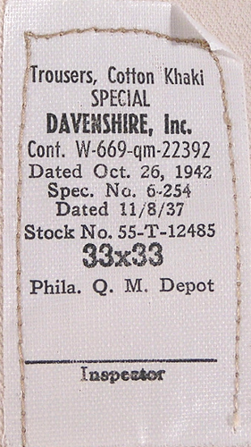 Quartermaster label detail