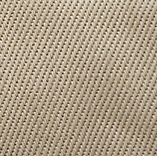 Close‐up view of the 8.2‐ounce khaki shade 1 cotton twill fabric used to make the cap, shirt, necktie, and trousers that comprised the summer uniform of 1941‐42. All items were made with this material until mid‐1942 when the shirt fabric was lightened to 6 ounces and the necktie was changed to a cotton and mohair blend. Note the characteristic diagonal weave of the fabric. Close‐up view of the 8.2‐ounce khaki shade 1 cotton twill fabric used to make the cap, shirt, necktie, and trousers that comprised the summer uniform of 1941‐42. All items were made with this material until mid‐1942 when the shirt fabric was lightened to 6 ounces and the necktie was changed to a cotton and mohair blend. Note the characteristic diagonal weave of the fabric.