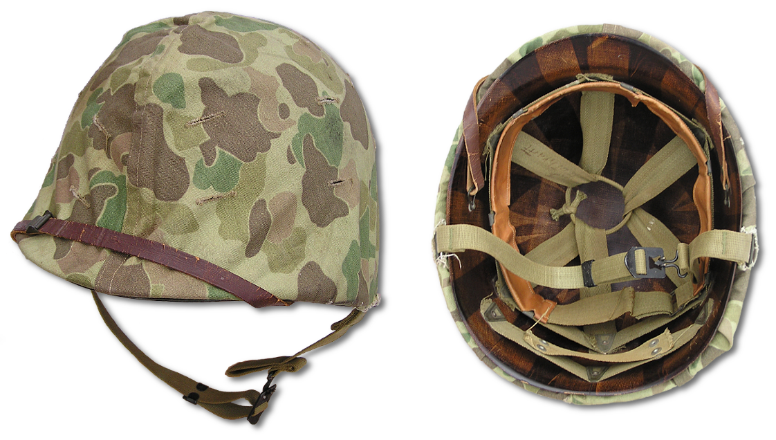 USMC camouflage helmet cover.