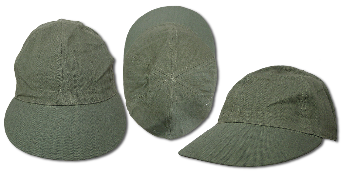 U.S. Navy N-3 Utility Cap front, top, and side views.