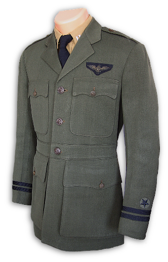US Navy aviation winter coat with shirt and necktie.
