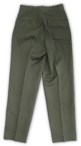 Rear view of Navy officer's aviation winter working trousers.