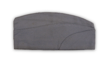 Right side of gray Navy garrison cap.