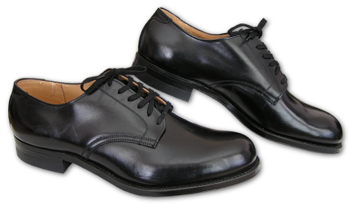 US Navy black low quarter shoes.