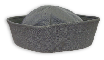 Side view of enlisted men's gray hat.