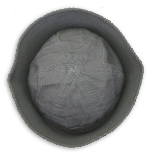 Top view of enlisted men's gray hat.