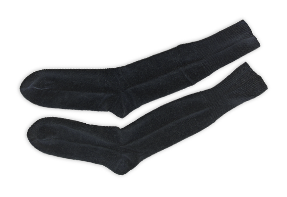 US Navy regulation black socks. Black socks were required when black shoes were worn with the khaki uniform.